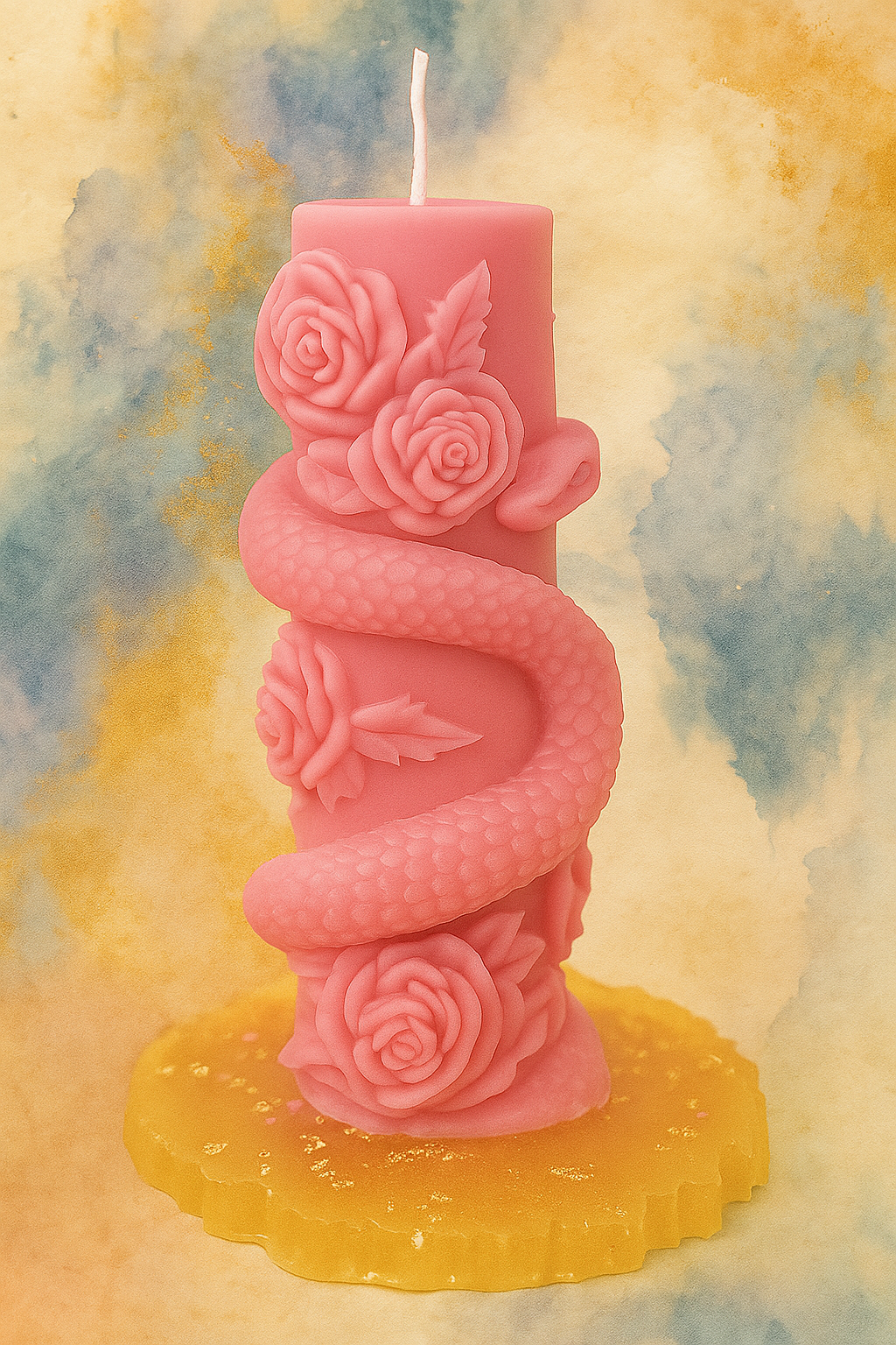 Snake pillar candle
