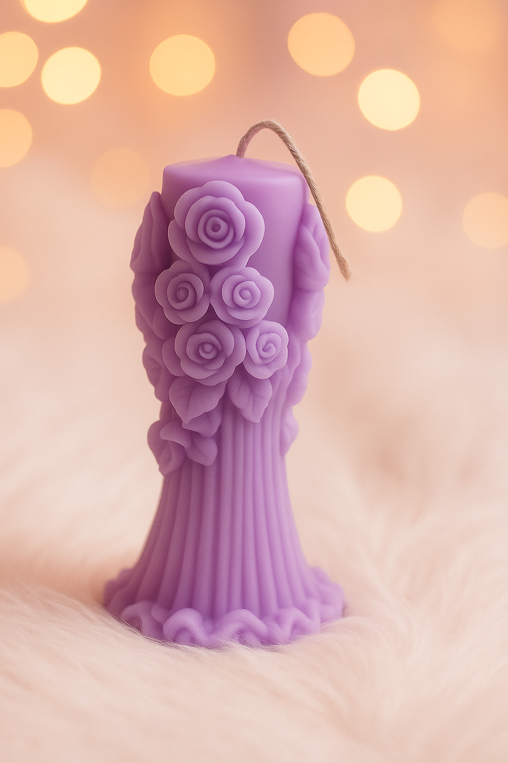 rose pillar candle