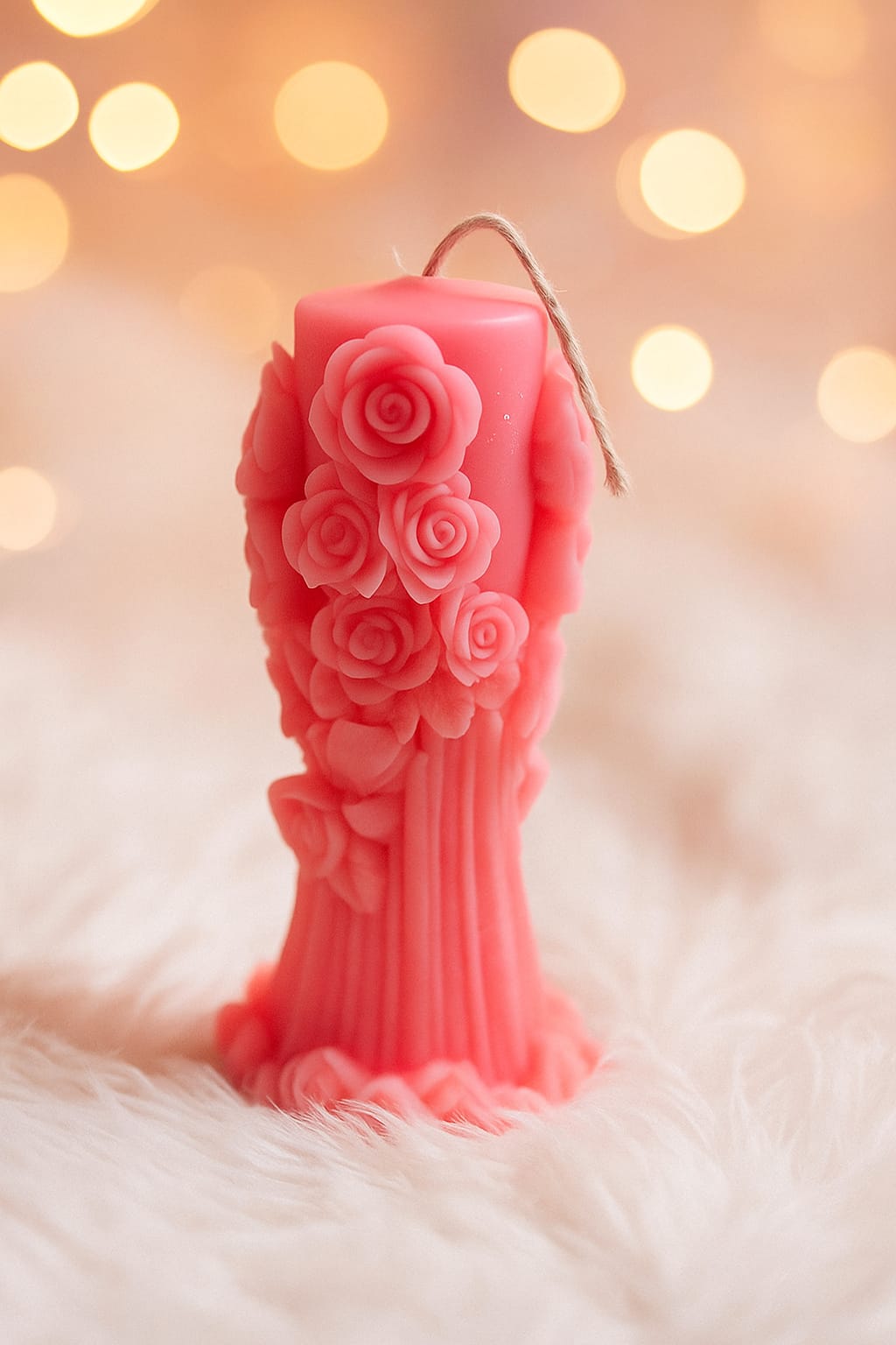 rose pillar candle