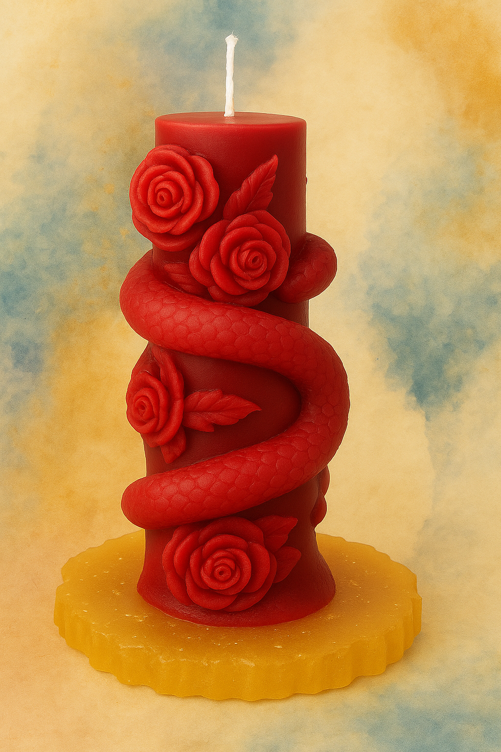 Snake pillar candle