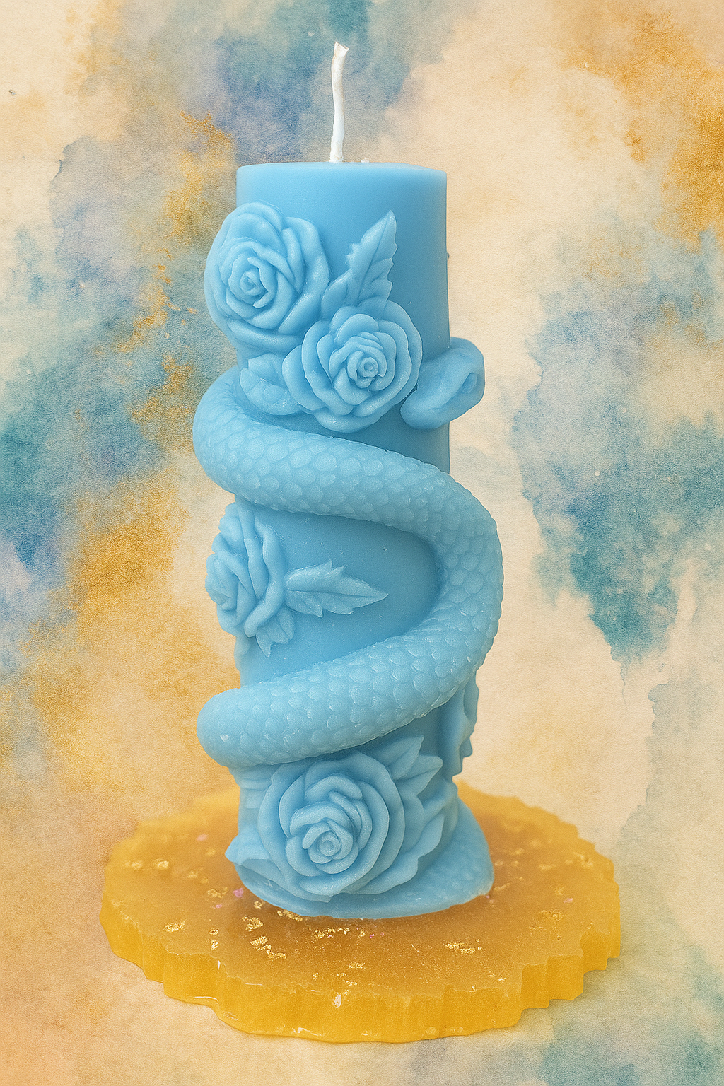Snake pillar candle