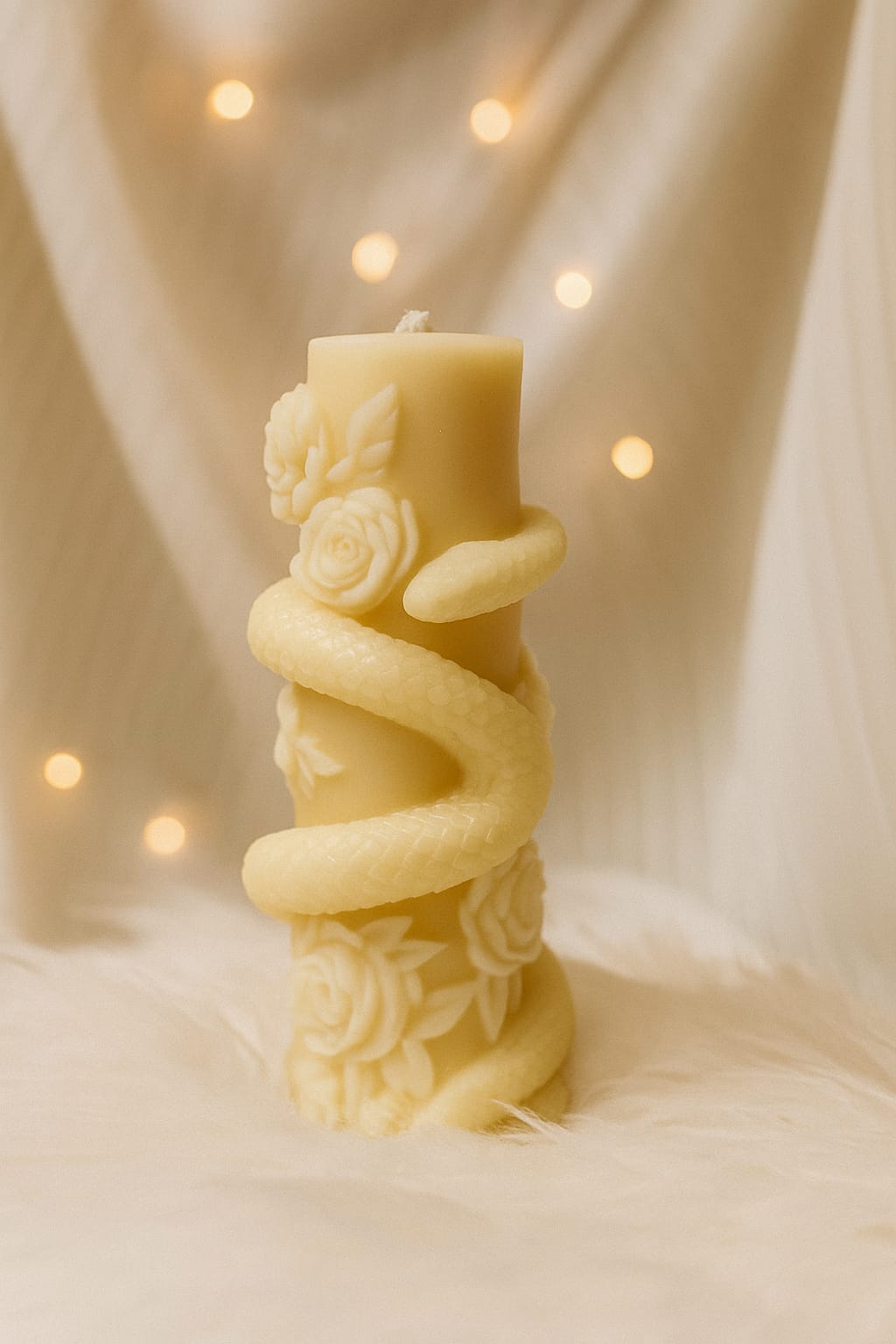 Snake pillar candle