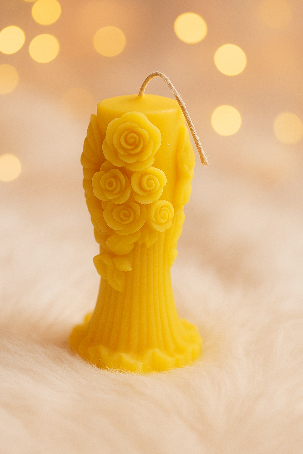 rose pillar candle