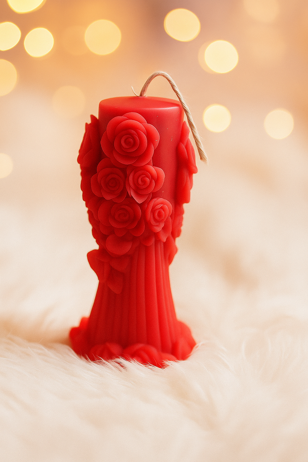 rose pillar candle
