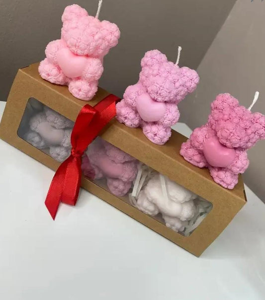 Teddy bear scented candles