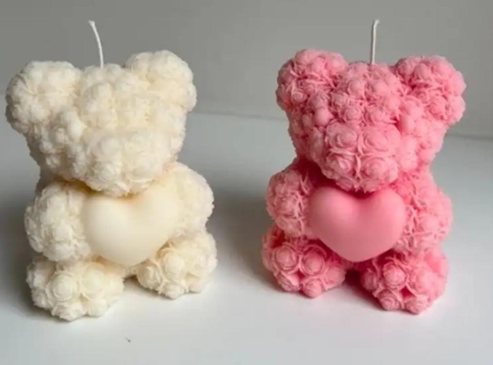 Teddy bear scented candles