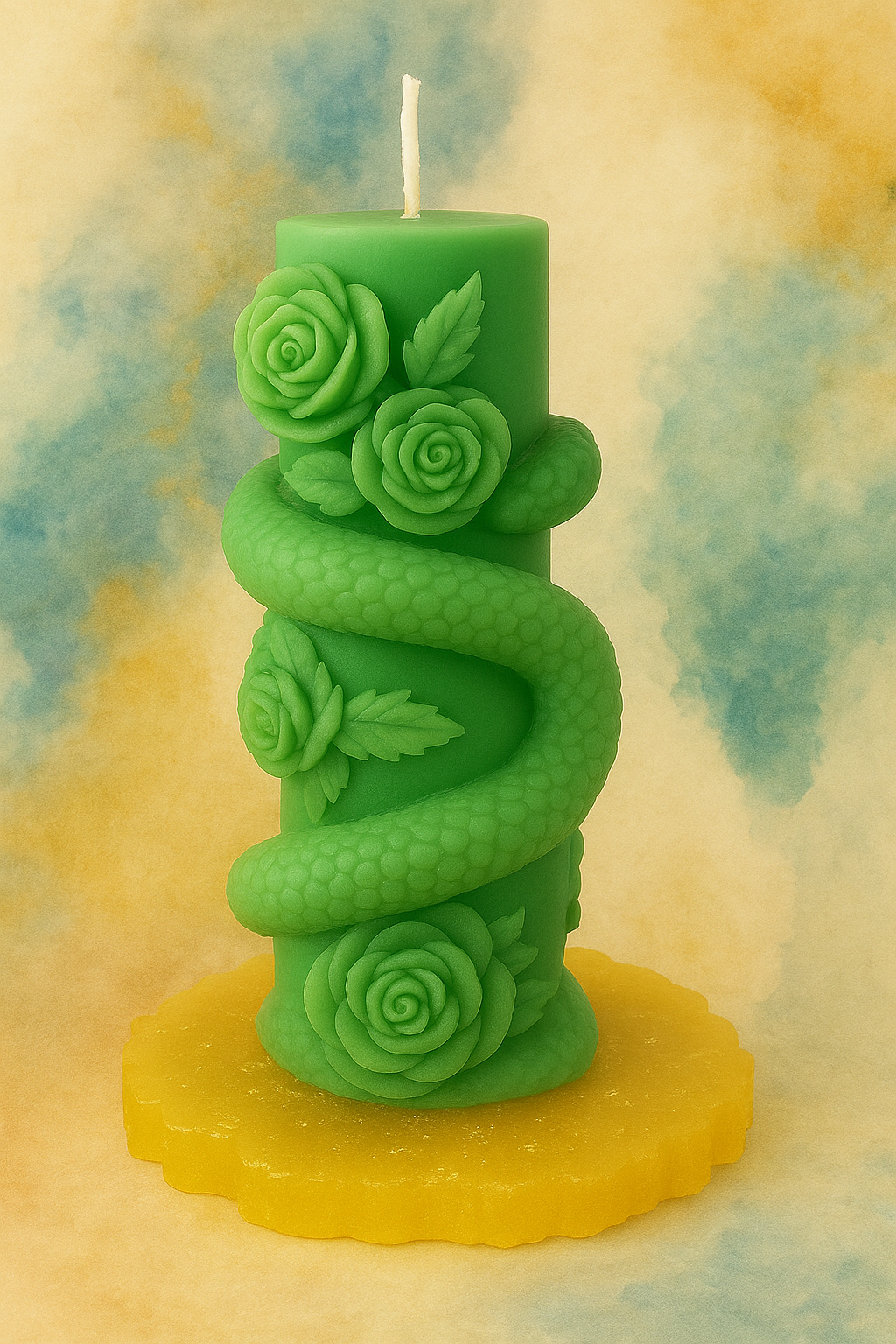 Snake pillar candle