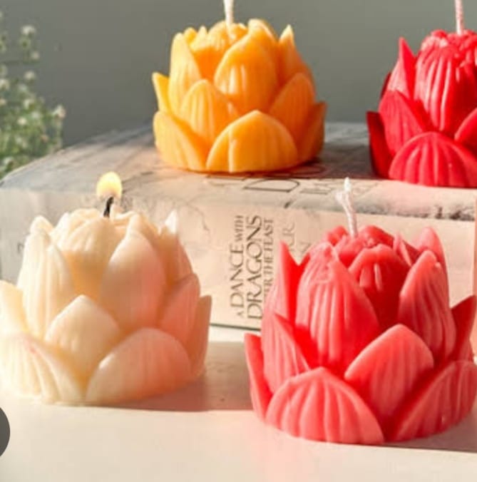 lotus candle (set of 2)