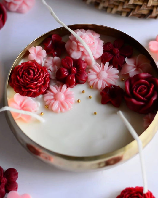 flower urli candle