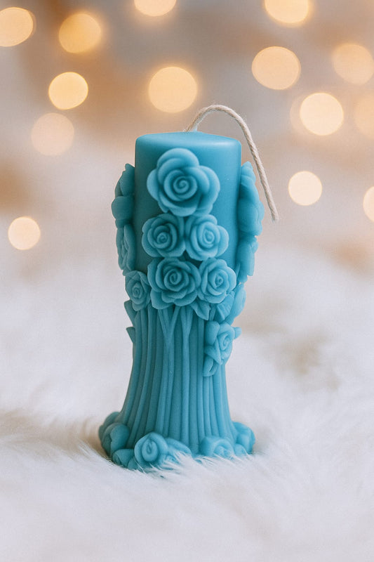 rose pillar candle