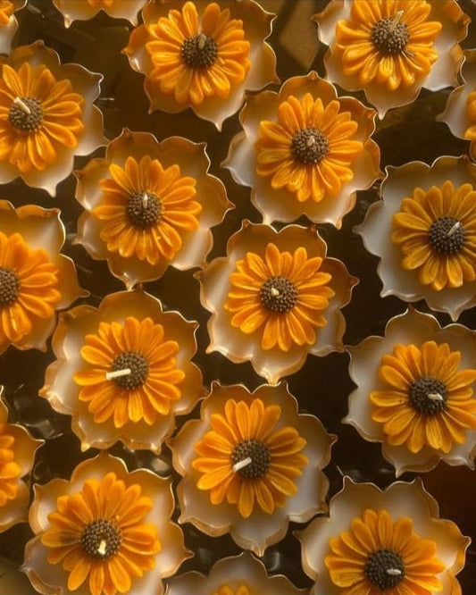 sunflower urli candle
